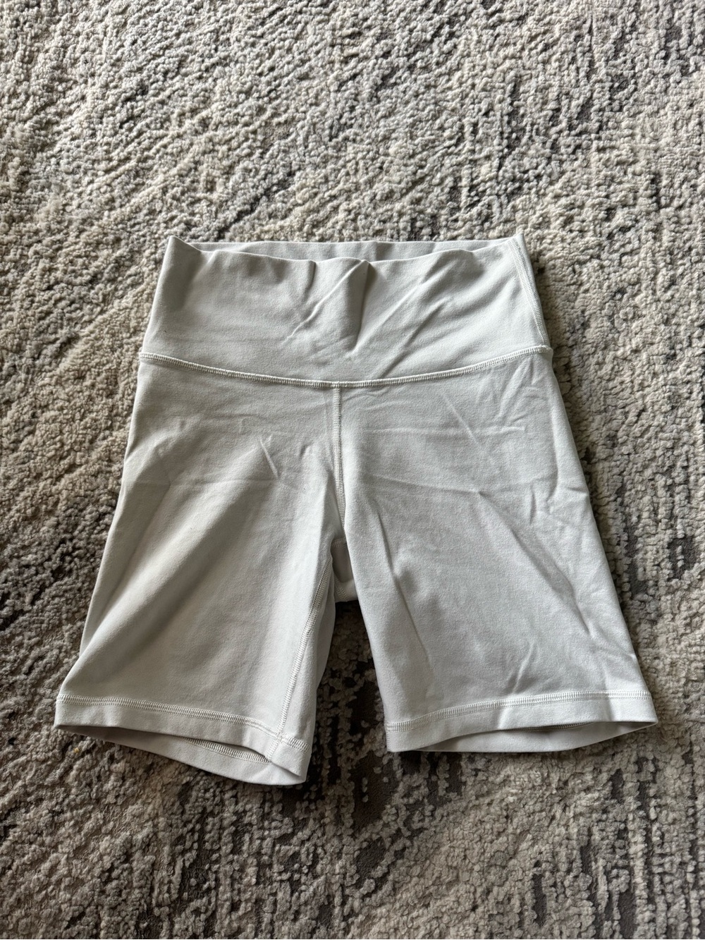 Women’s High-Waist White Active Bike Shorts